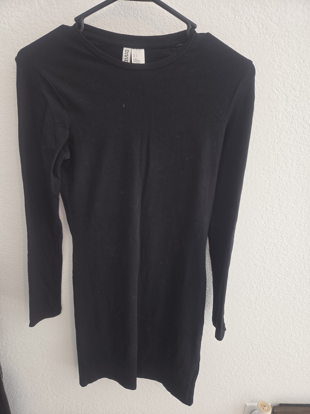 EVERLANE Black Long-Sleeve Women’s Sweater Dress